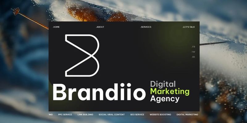 Home page of the Brandiio website