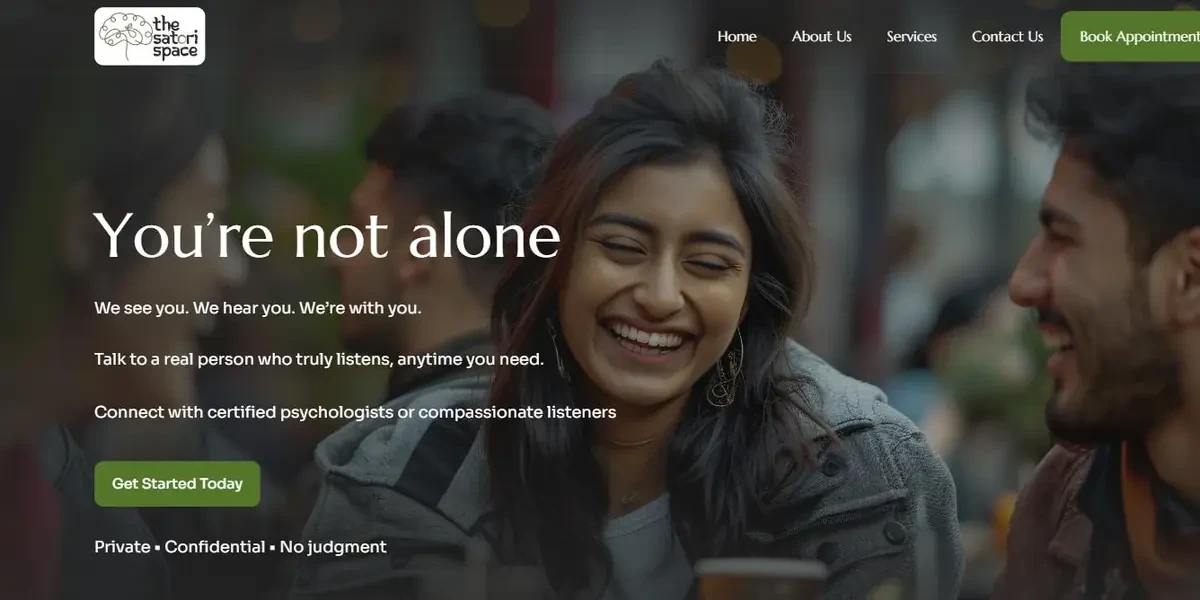 Home page of The Satori Space website